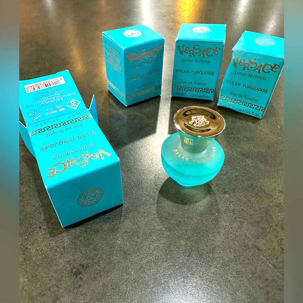Versace Dylan Turquoise 4 piece mini set new in box gift kit bundle deal cute!